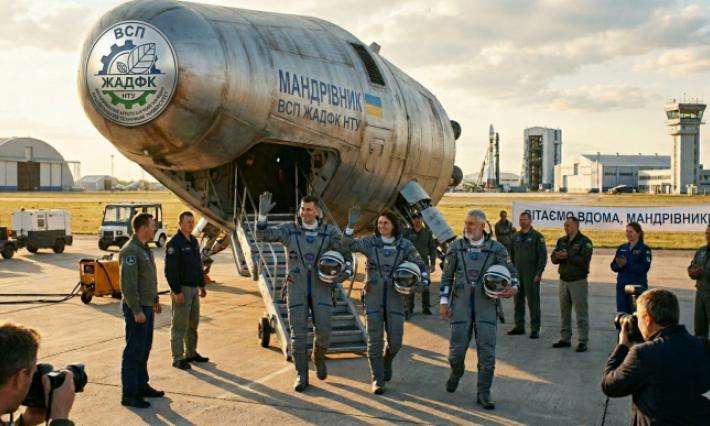 НАШІ МАНДРІВНИКИ ЗАКІНЧИЛИ КОСМІЧНУ ПОДОРОЖ