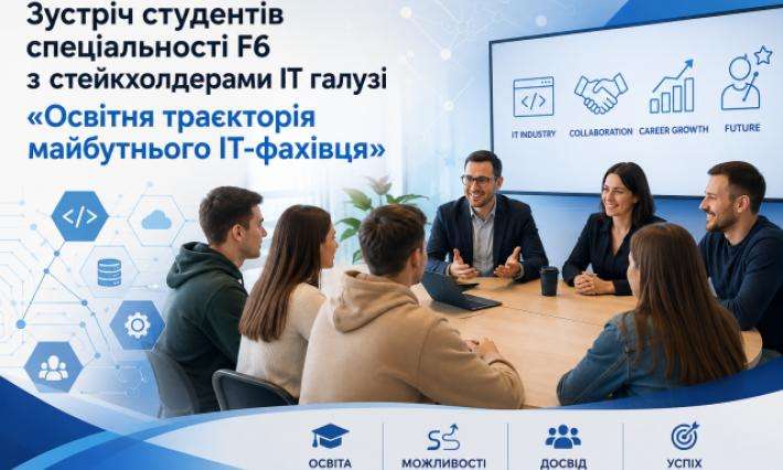 Зустріч студентів зі стейкхолдерами ІТ-галузі на тему «Освітня траєкторія майбутнього ІТ-фахівця».